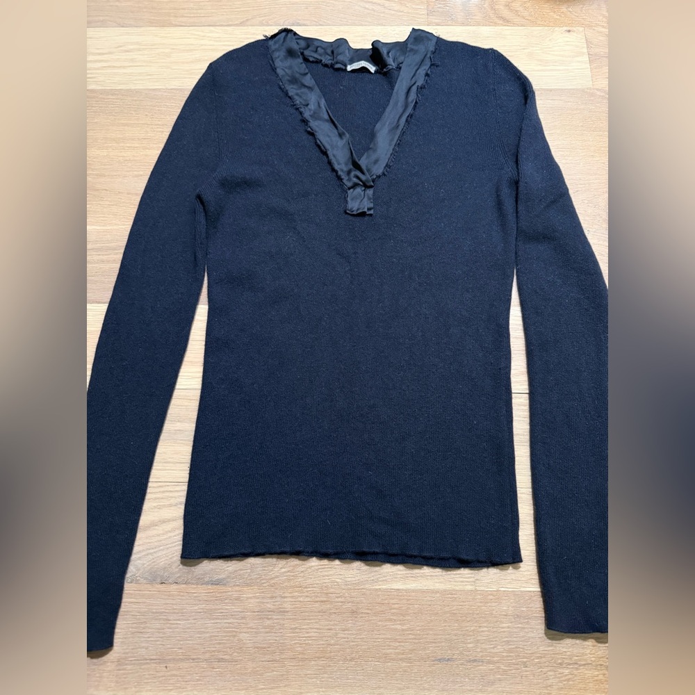 Bottega Veneta Black Cashmere Sweater Top